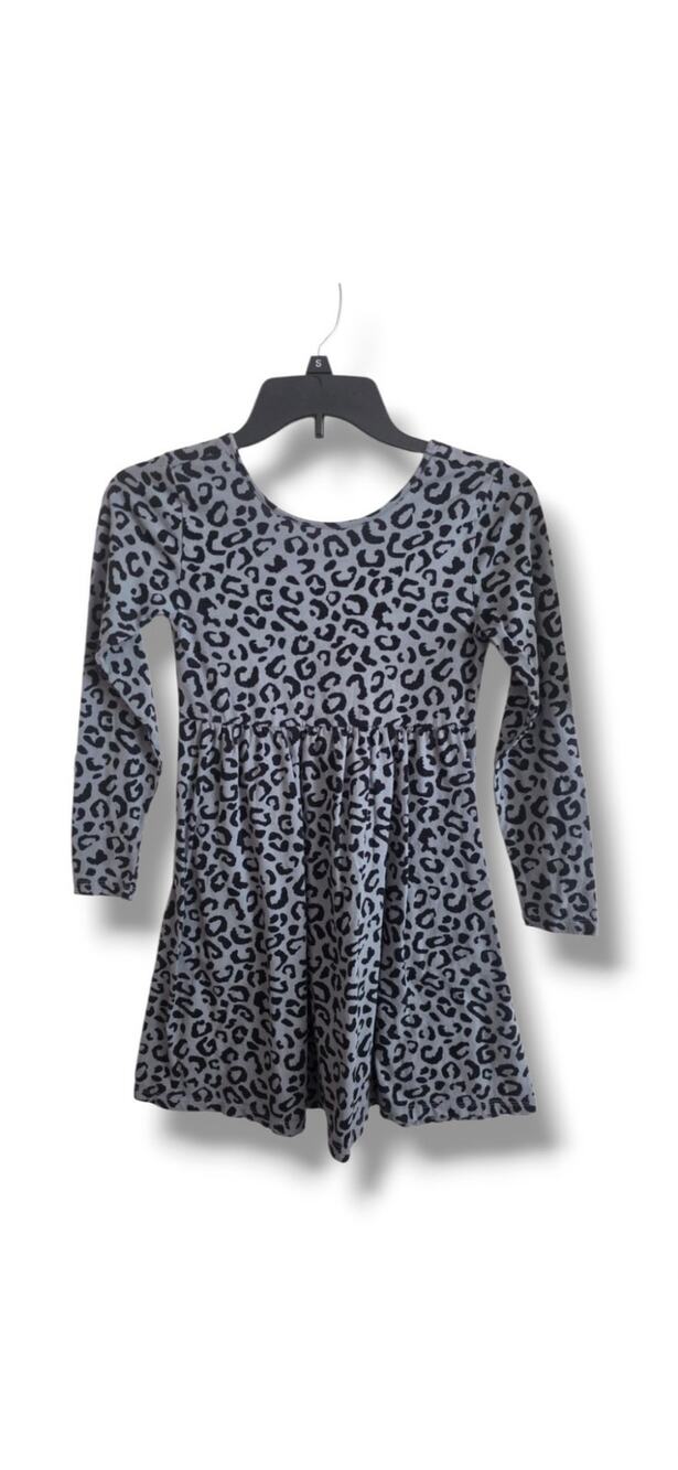 Old Navy Girls Skater Twirl Dress Size 10/12 Leopard Print Fit and Flare